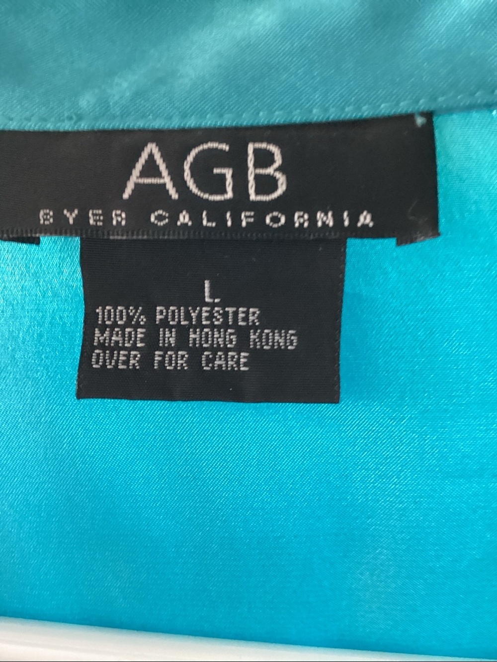AGB Teal Satin Surplice Blouse - Picture 3 of 3